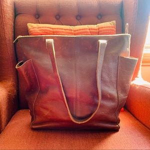 Duluth Trading Co Leather Tote Bag